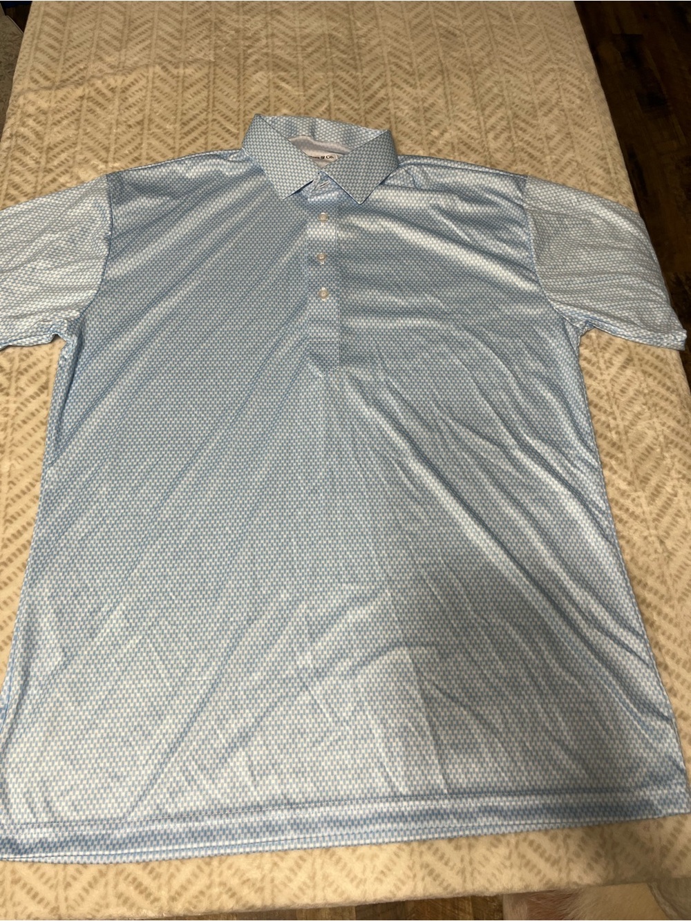Collar & Co. Large Light Blue Men's Polo Shirt